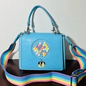 Loungefly Disney Pixar Up House Pom Pom Balloons Hand Bag